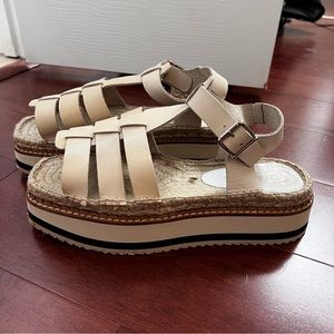 Anthropologie Platform Fisherman Sandals